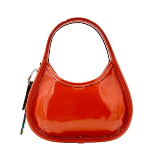 Coach Mini Ergo Bag In Crinkle Patent Coachtopia Leather - Deep Orange