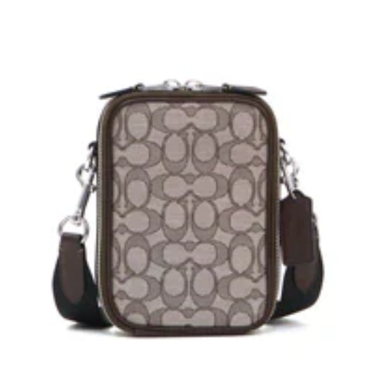 Coach Stanton Crossbody In Signature Jacquard - Oak/Maple