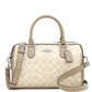 Coach Rowan Satchel Bag In Blocked Signature Canvas - Sand Taupe
