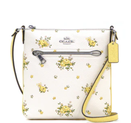 Coach Mini Rowan With Floral Print - Chalk Multi