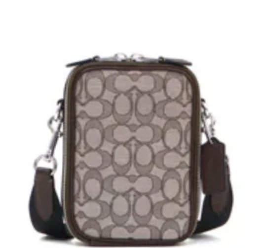 Coach Stanton Crossbody In Signature Jacquard - Oak/Maple