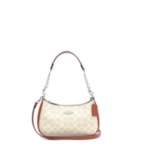 Coach Teri Shoulder Bag - Sand / Deep Orange