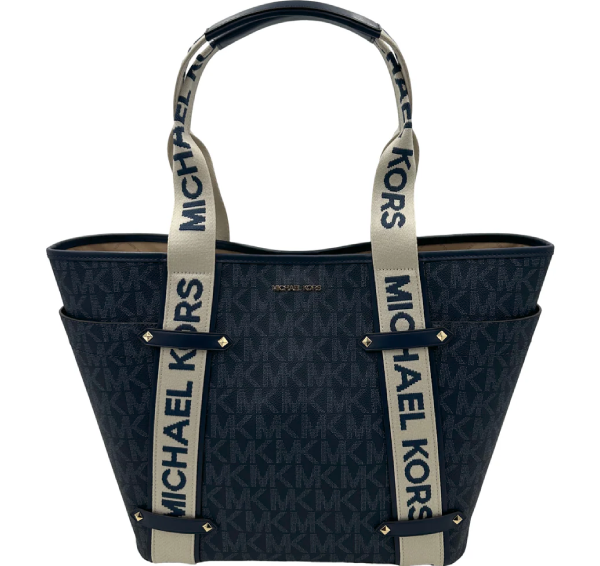 Michael Kors Maeve Large Open Tote Bag - Admiral/Pale Blue