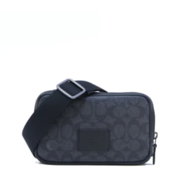 Coach Carrier Phone Crossbody Signature - Charcoal/Black