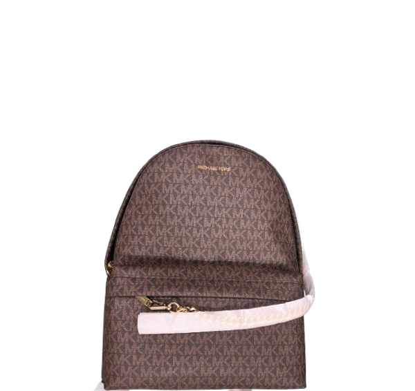 Michael Kors Brown MK Logo Backpack – Elegant Design – Gold Accents New with Tags