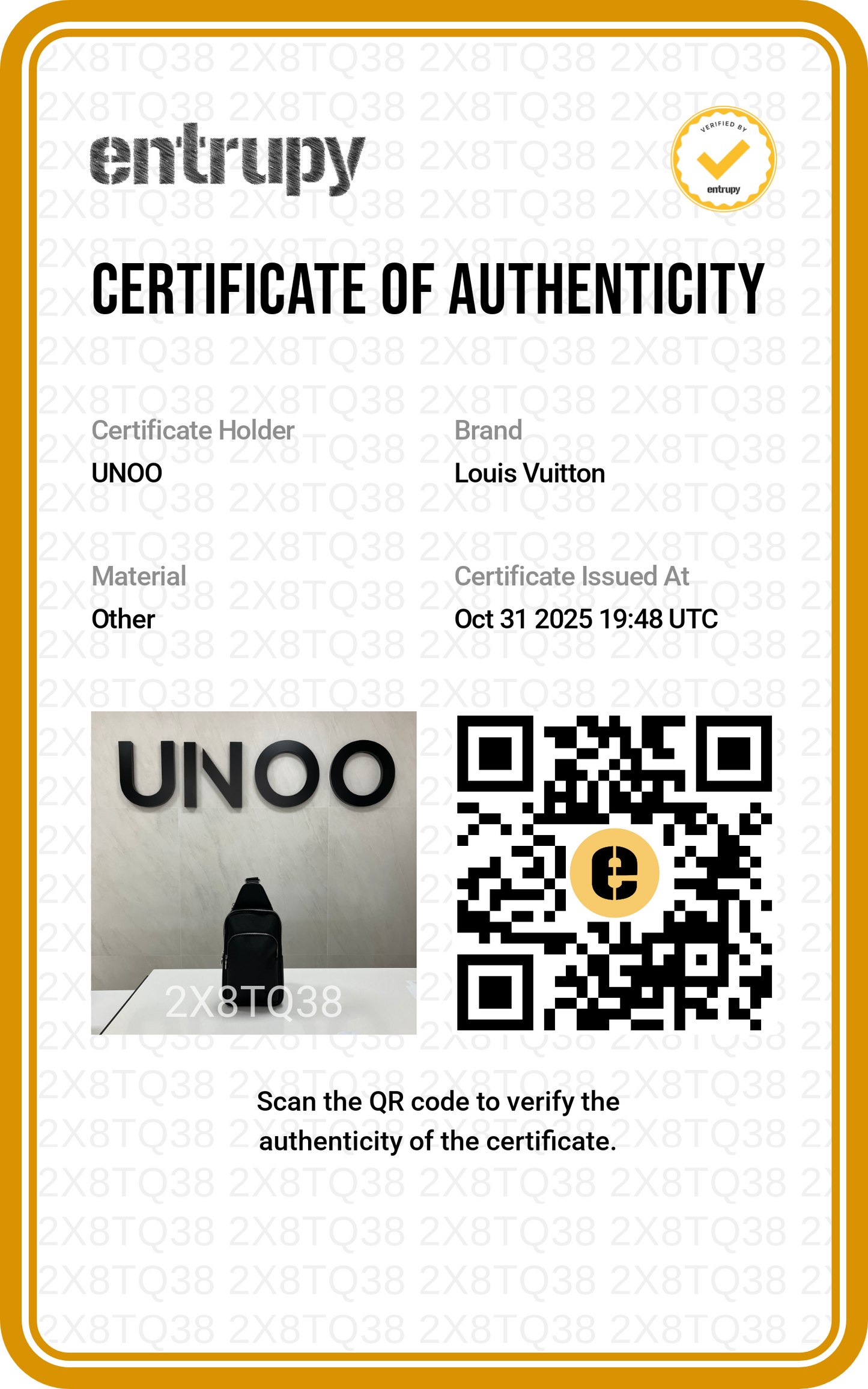 Louis Vuitton Avenue Slingbag Black - PRE OWNED