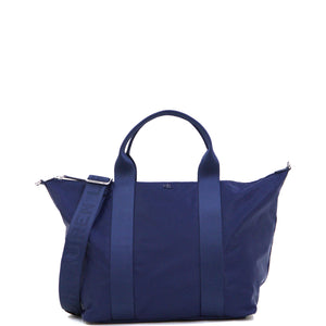 Blue handbag on a white background