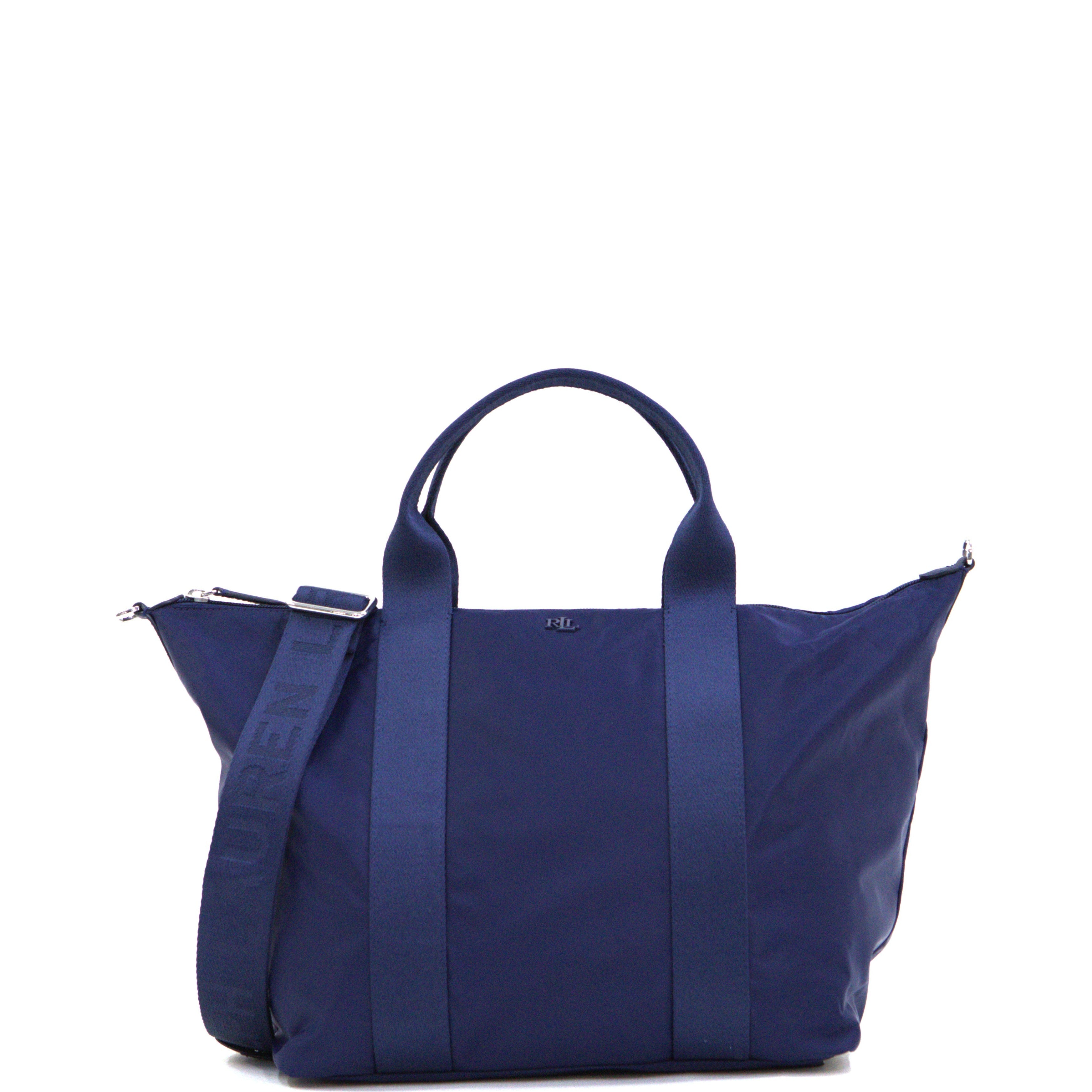 Blue handbag on a white background