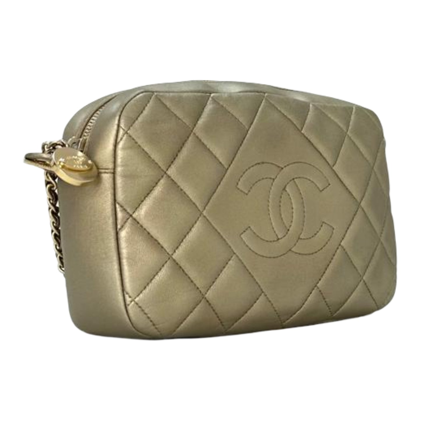 Chanel Quilted Leather Camera Bag Ivory-Beige