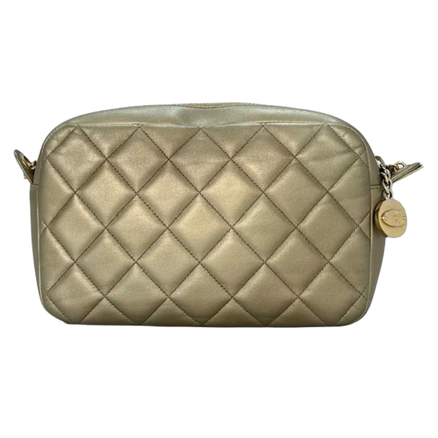 Chanel Quilted Leather Camera Bag Ivory-Beige
