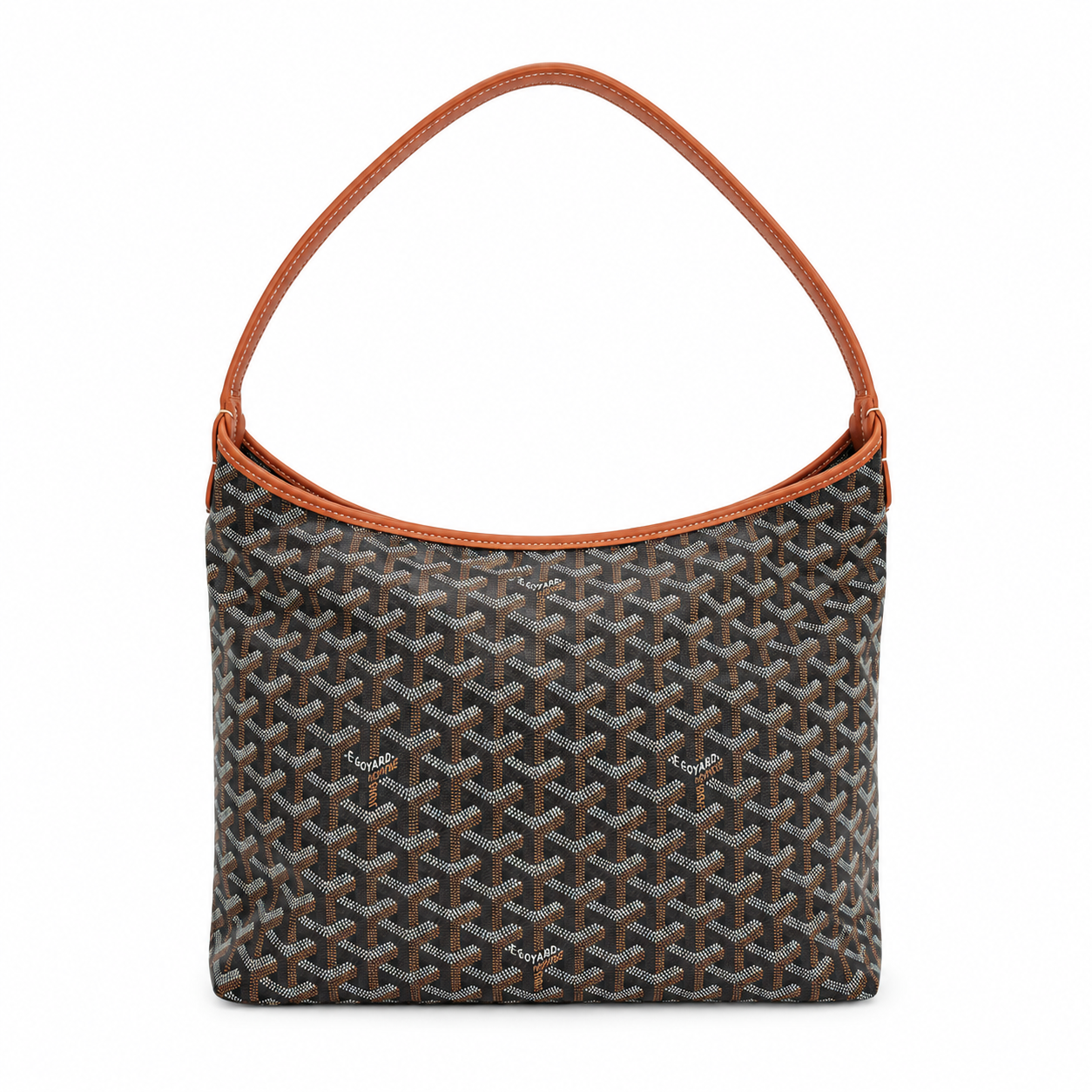 Goyard Black & Brown Hobo Shoulder Bag with Matching Pouch – Good Pre-Owned Condition