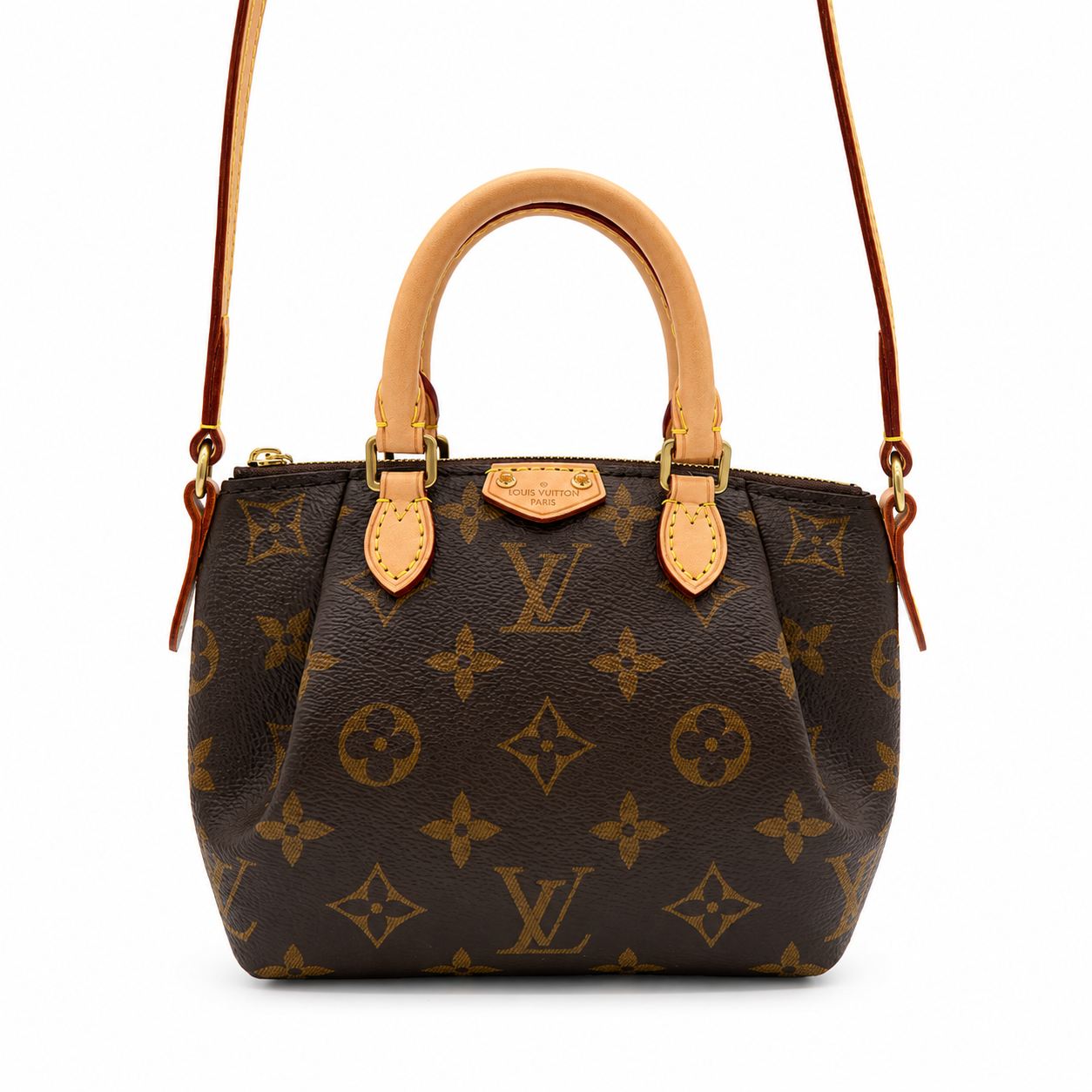 Louis Vuitton Nano Turenne Monogram Canvas Crossbody Bag Rare Mini Top Handle - Pre Loved