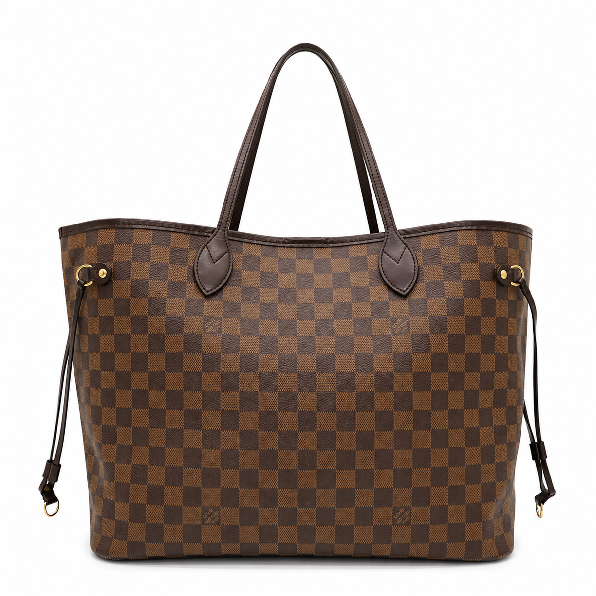 Louis Vuitton Neverfull GM Damier Ebene Tote Bag with Red Interior & Matching Pouch – Pre-Loved