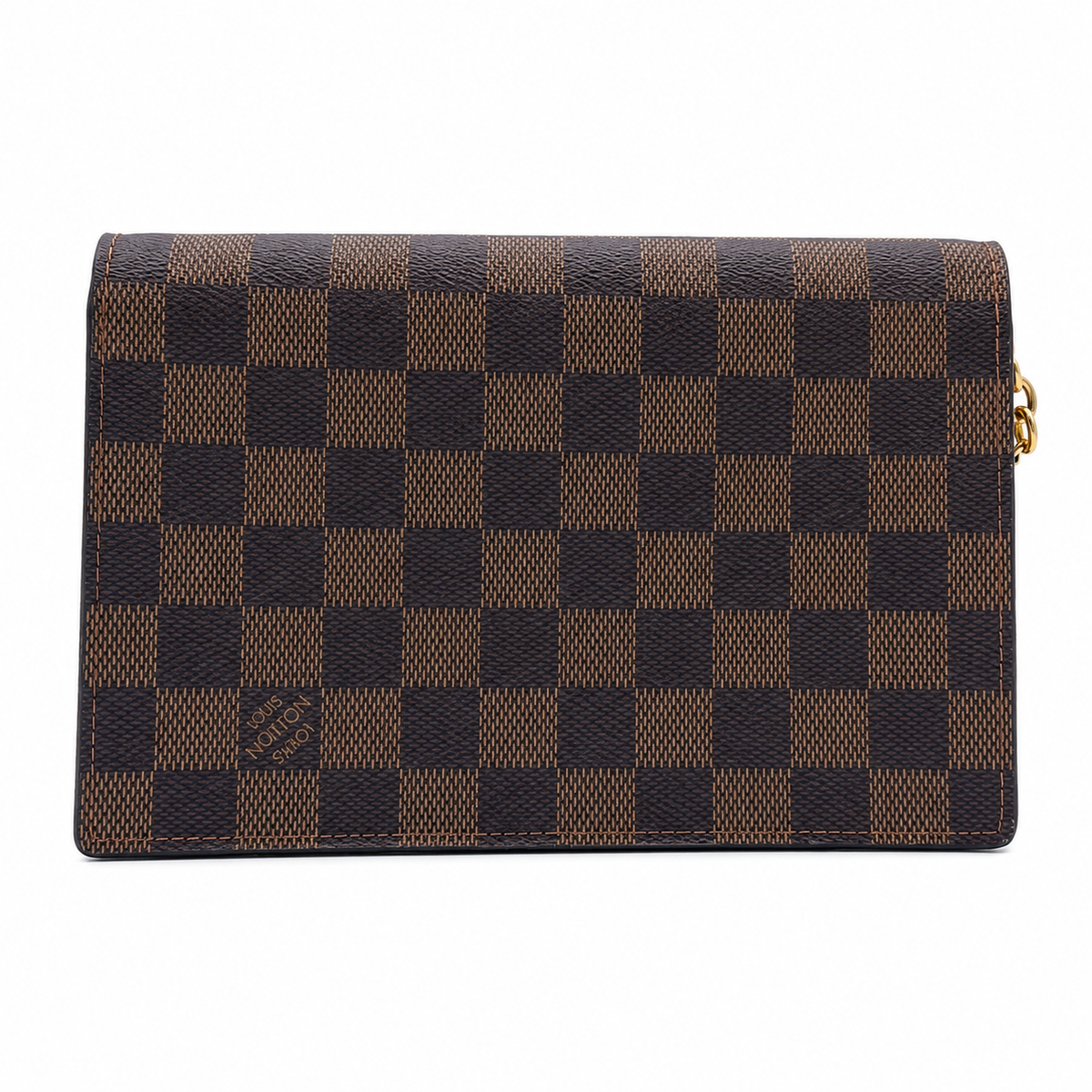 Louis Vuitton Damier Ebene Vavin Wallet on Chain – Brown Coated Canvas Crossbody Bag