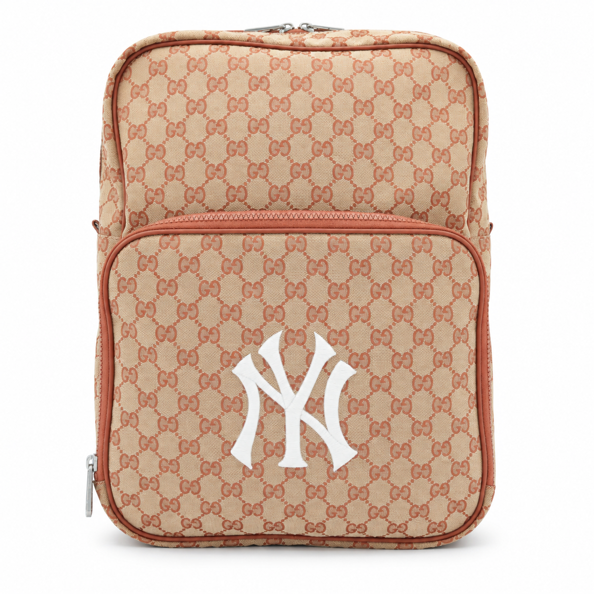 Gucci GG Canvas New York Yankees Backpack – Beige & Pink