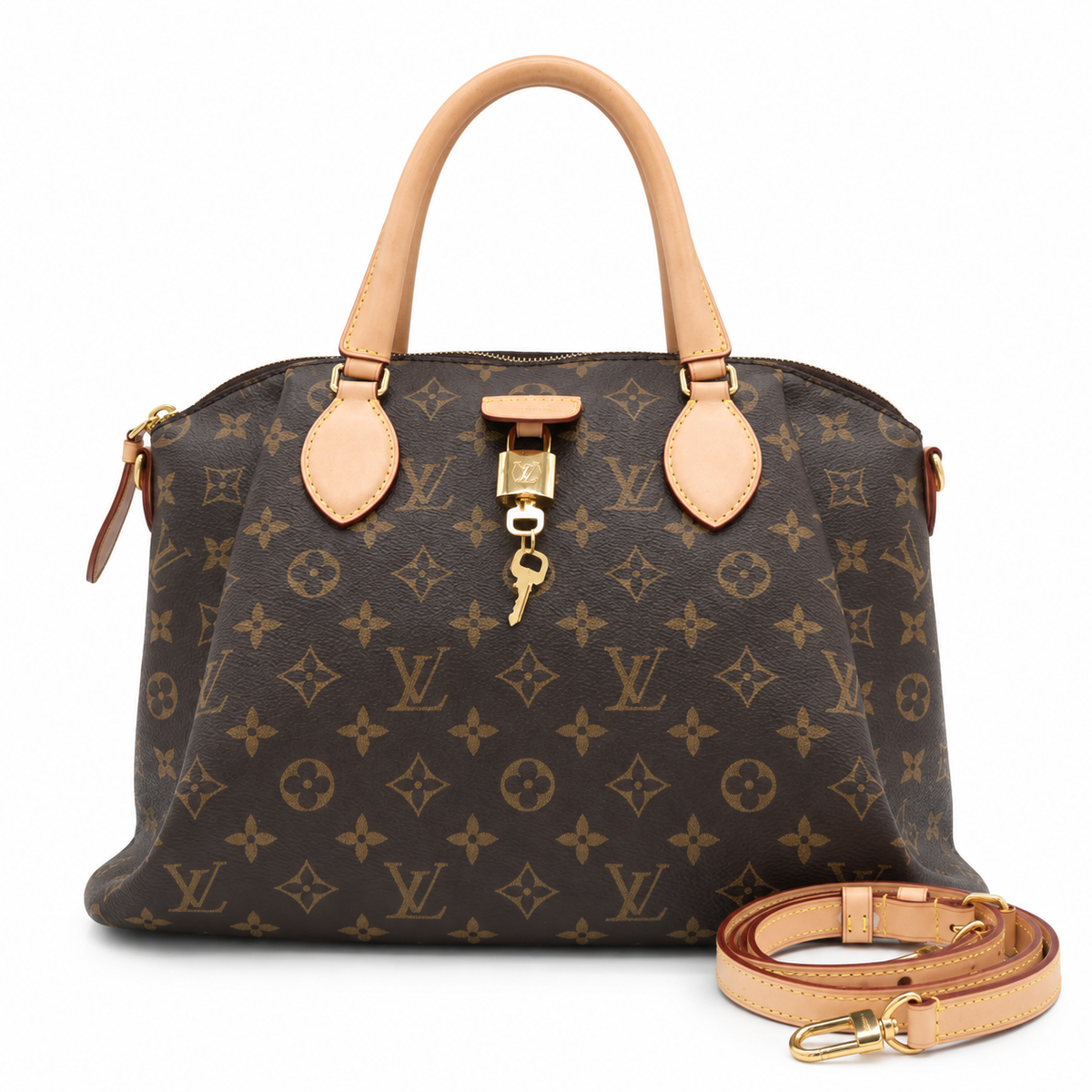 Louis Vuitton Rivoli MM Monogram Canvas Satchel Handbag with Strap – Pre-Owned