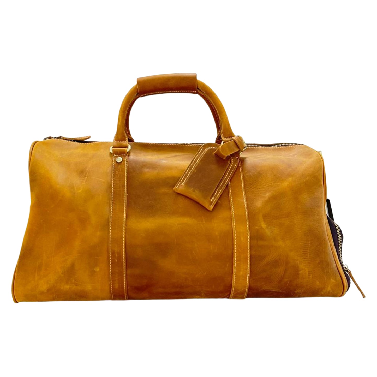 Floral Printed Duffle Bag- Brown/ Multi
