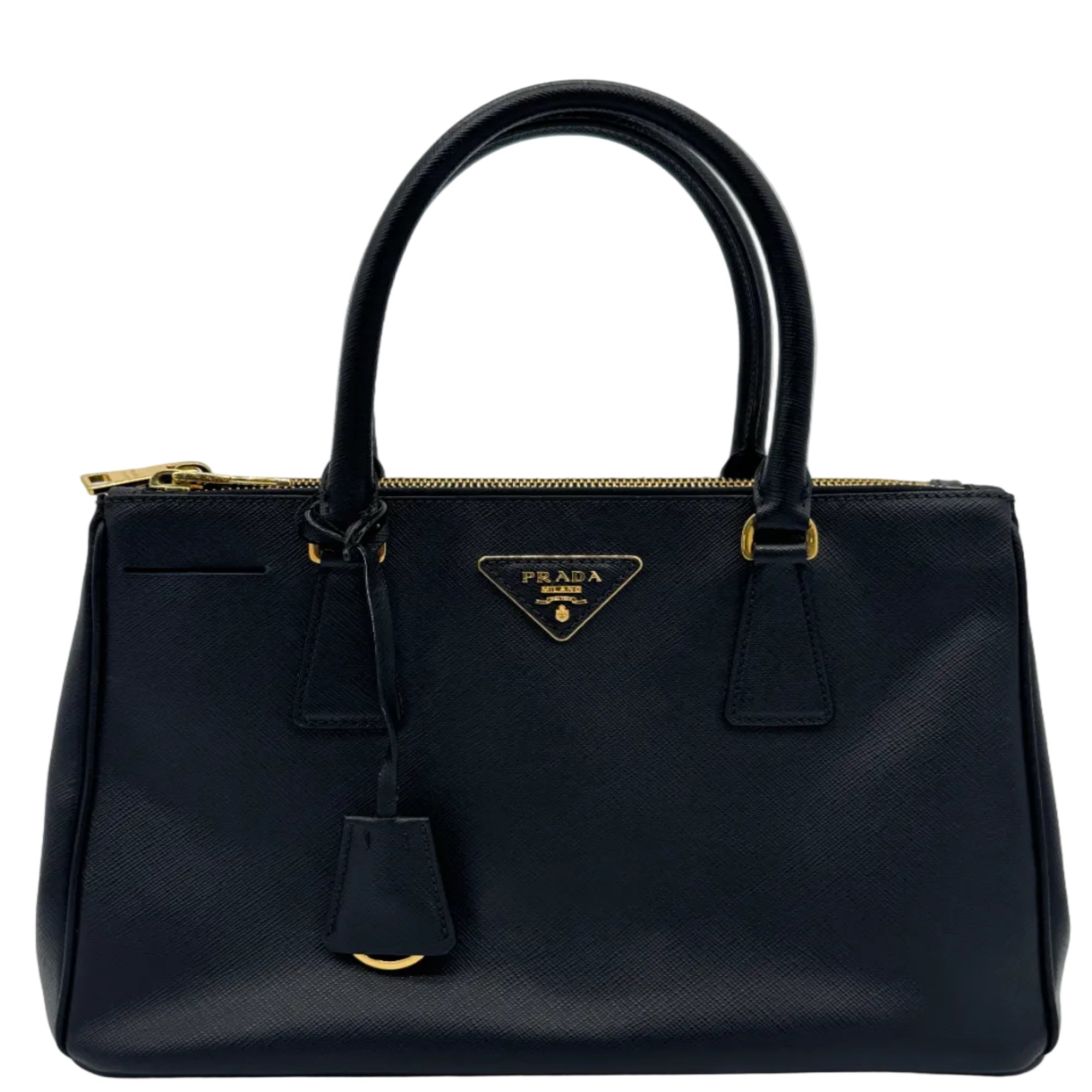 Prada Galleria Medium Black Saffiano Leather Tote Bag