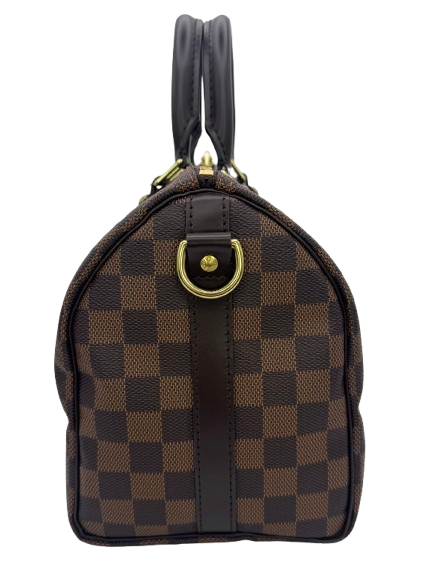 Louis Vuitton Speedy 25 Damier Ebene Canvas Brown Top Handle Handbag