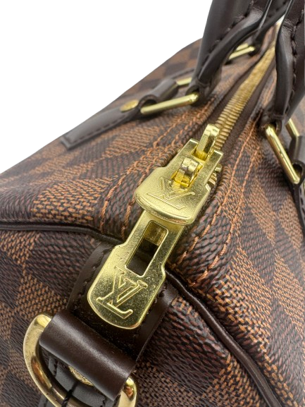Louis Vuitton Speedy 25 Damier Ebene Canvas Brown Top Handle Handbag