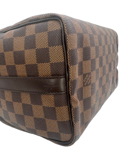 Louis Vuitton Speedy 25 Damier Ebene Canvas Brown Top Handle Handbag