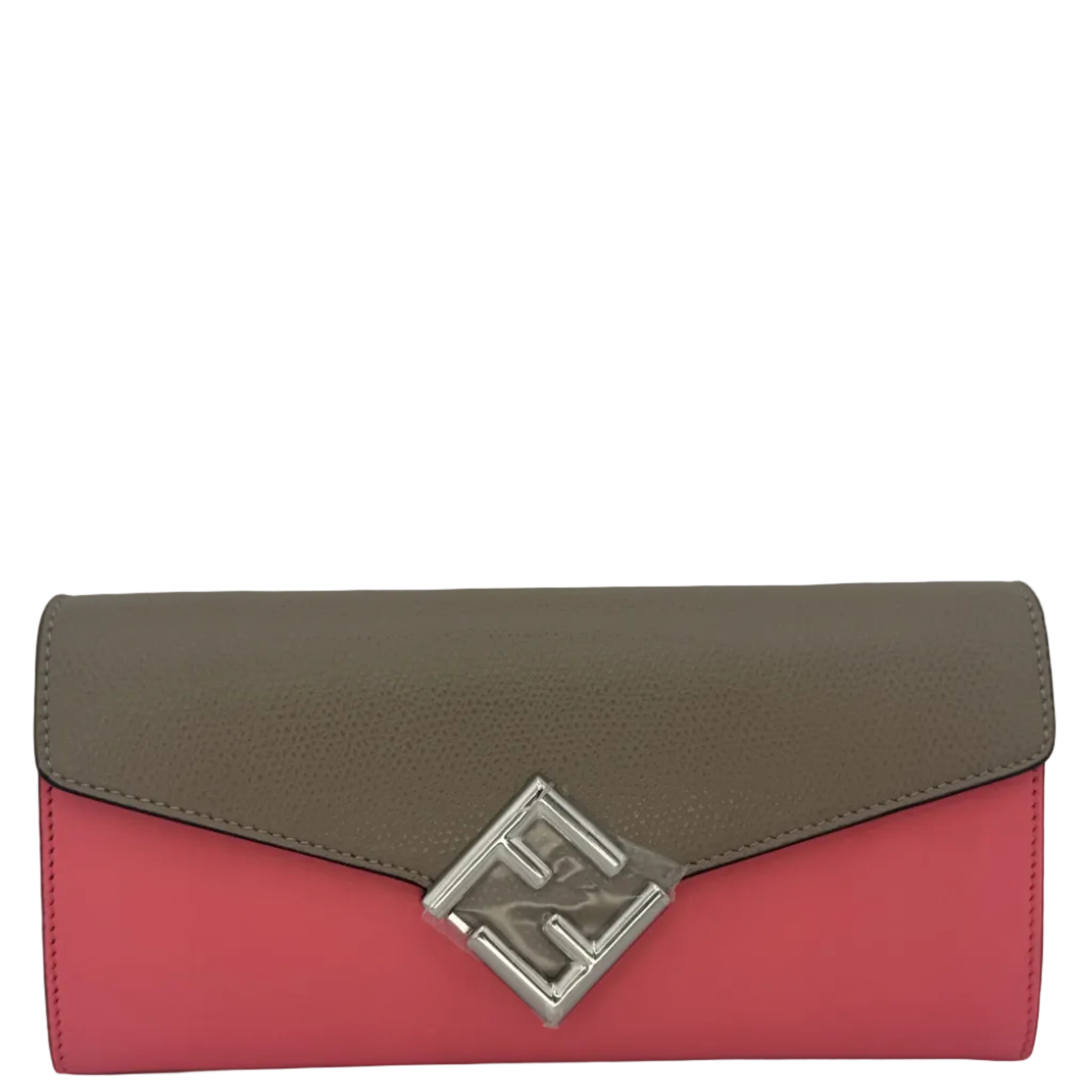 Fendi Pink Dalia/Tortora Leather Continental Wallet