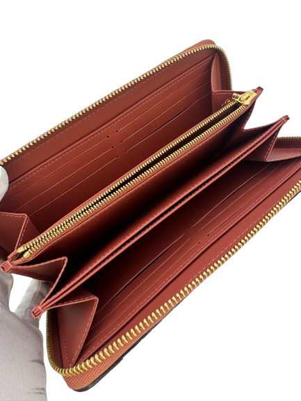 Louis Vuitton Zippy Wallet Monogram Vernis Dog Motif Patent Leather Zip Around