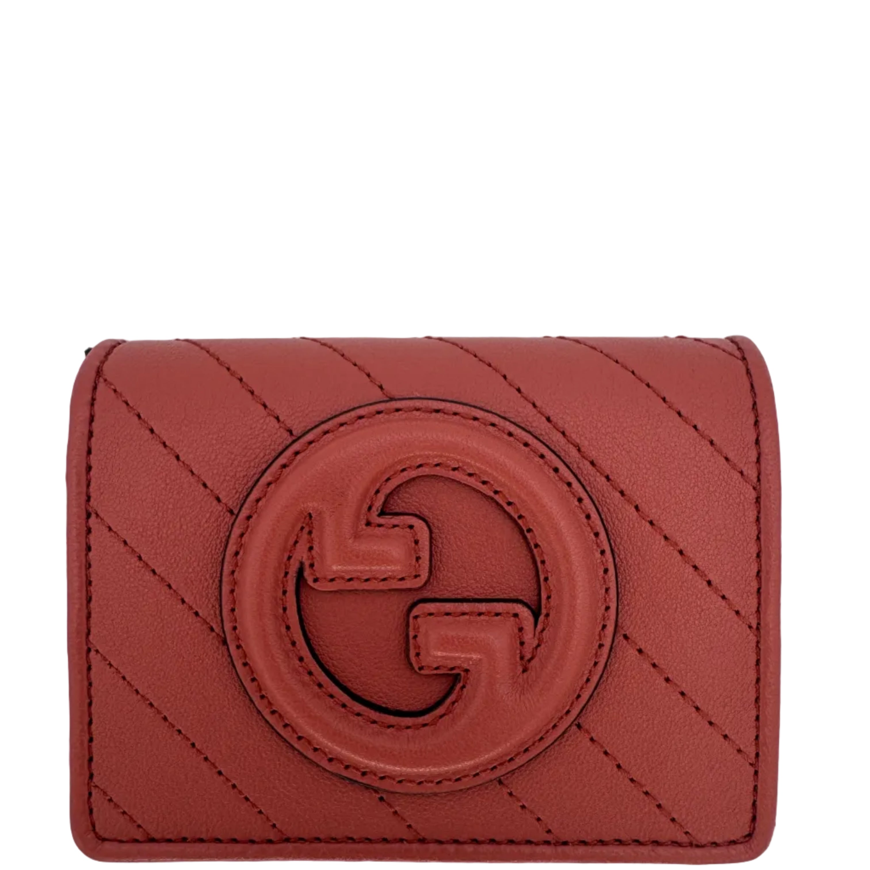 Gucci Blondie Card Case Wallet Round Interlocking G - PRE OWNED