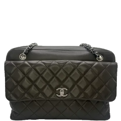 Chanel Quilted CC Lambskin Leather Bowler Shoulder Bag
