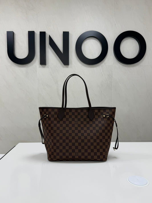 Louis Vuitton Damier Ebene Neverfull Tote Bag- Brown