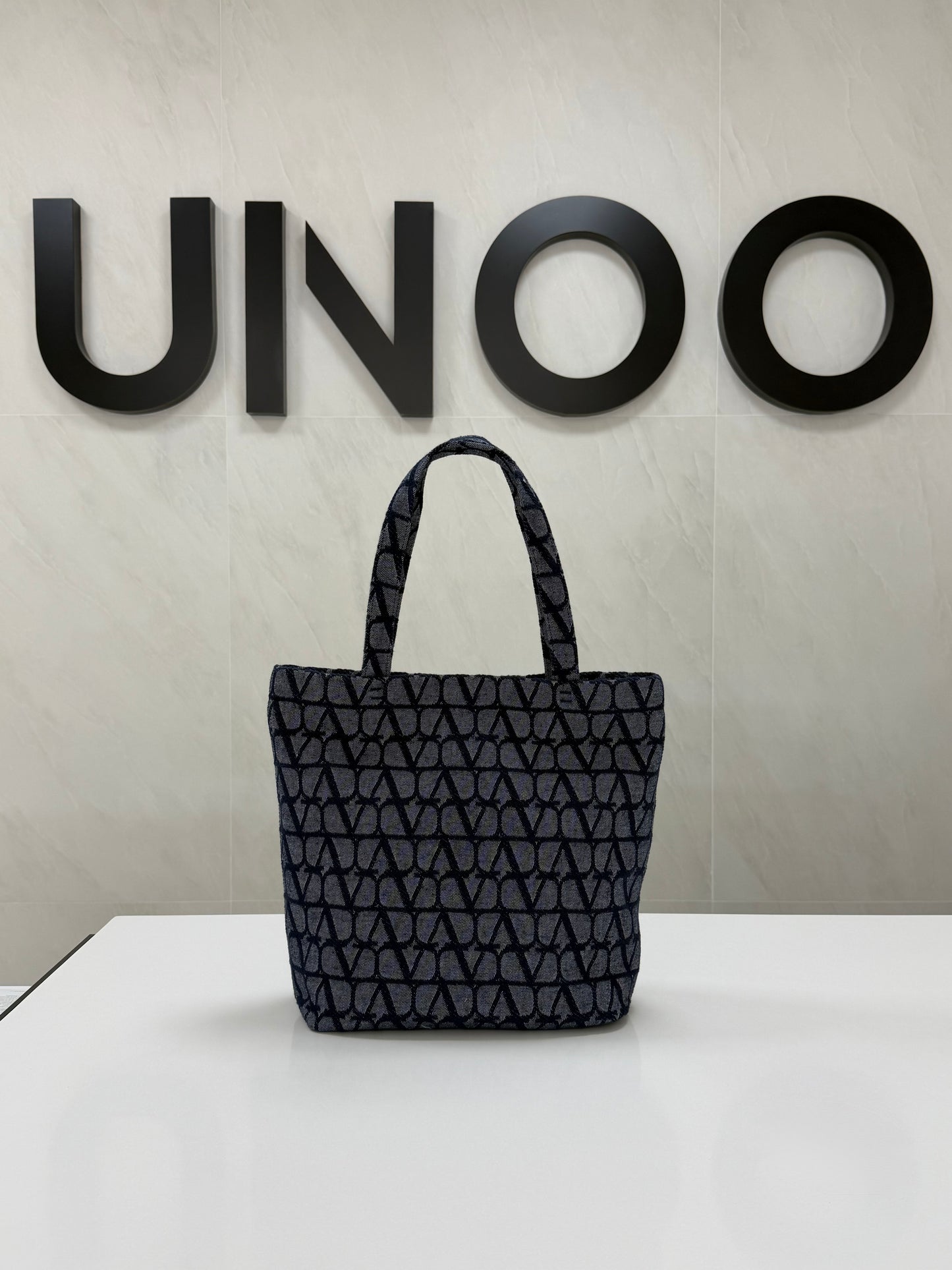 Valentino Toile Iconographe Tote Bag-Melange Denim