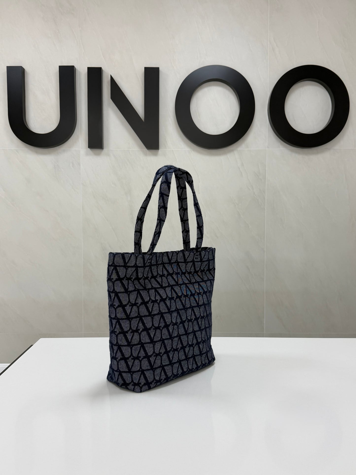 Valentino Toile Iconographe Tote Bag-Melange Denim