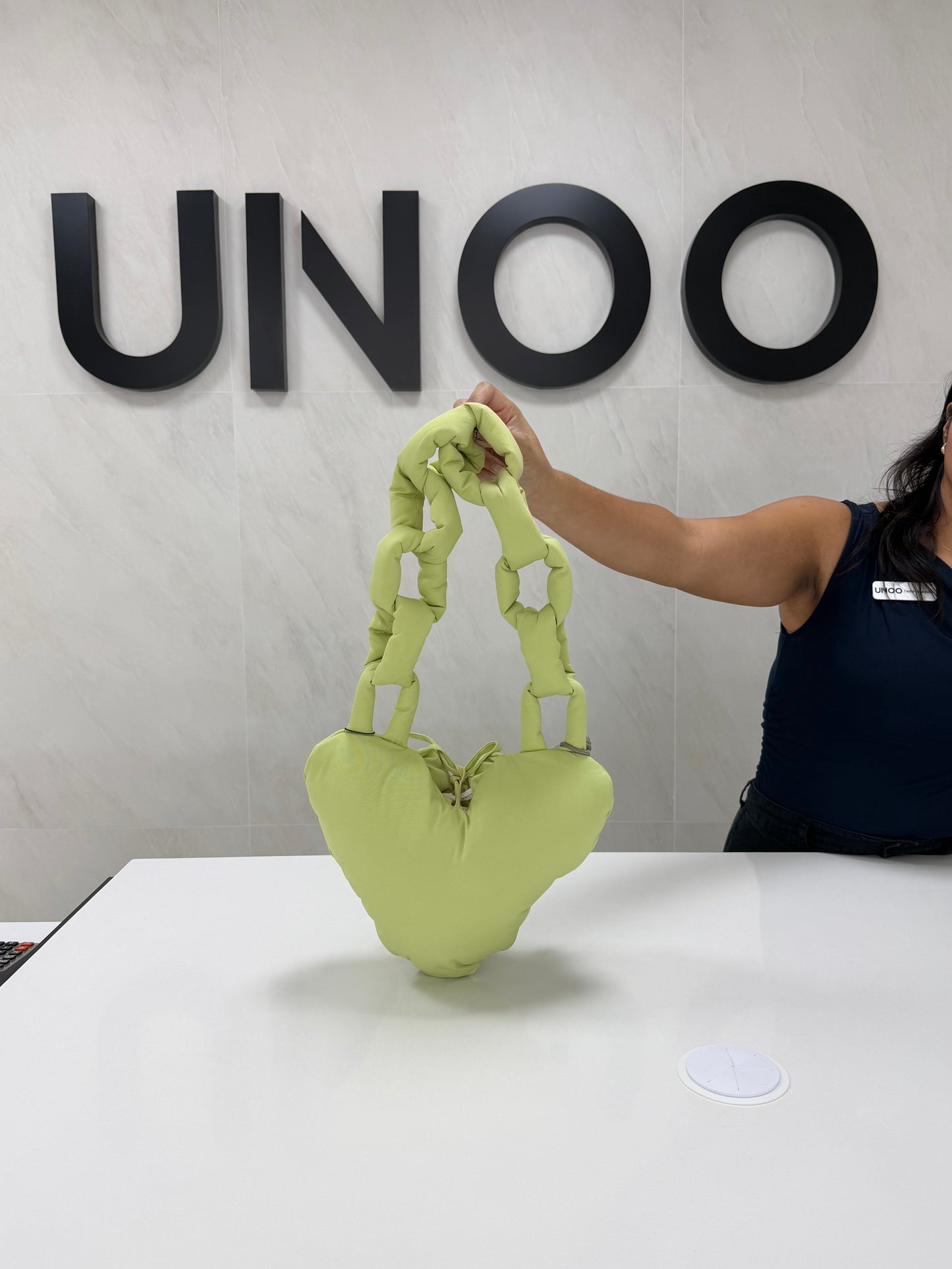 Coach Coachtopia Loop Puffy Heart Bag - Pale Lime