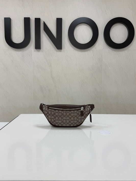 Coach Warren Belt Bag In Signature Jacquard- Tan/ Multi