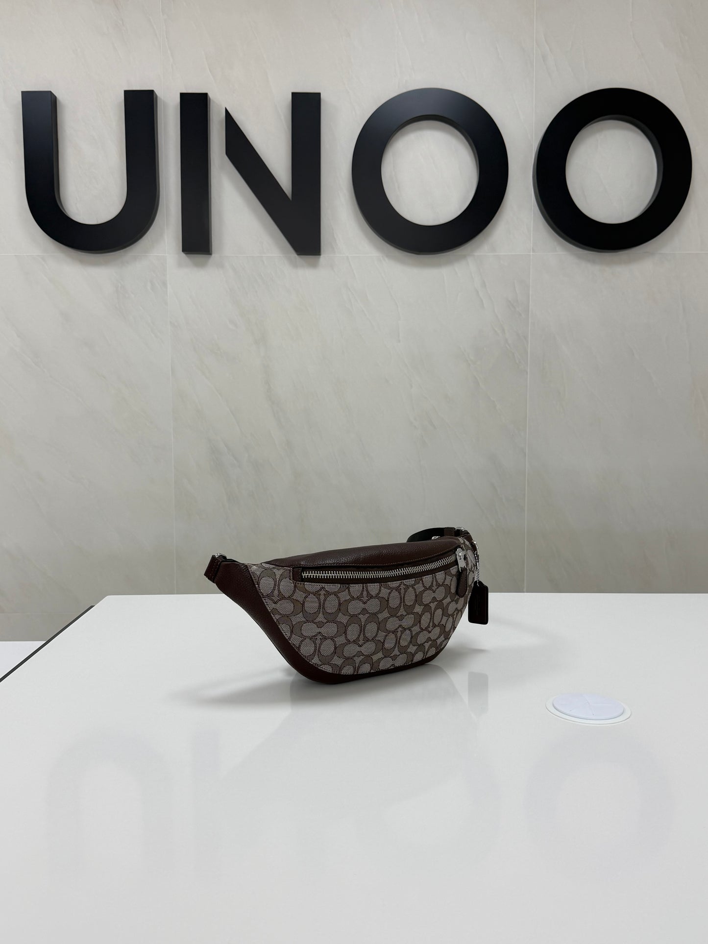 Coach Warren Belt Bag In Signature Jacquard- Tan/ Multi