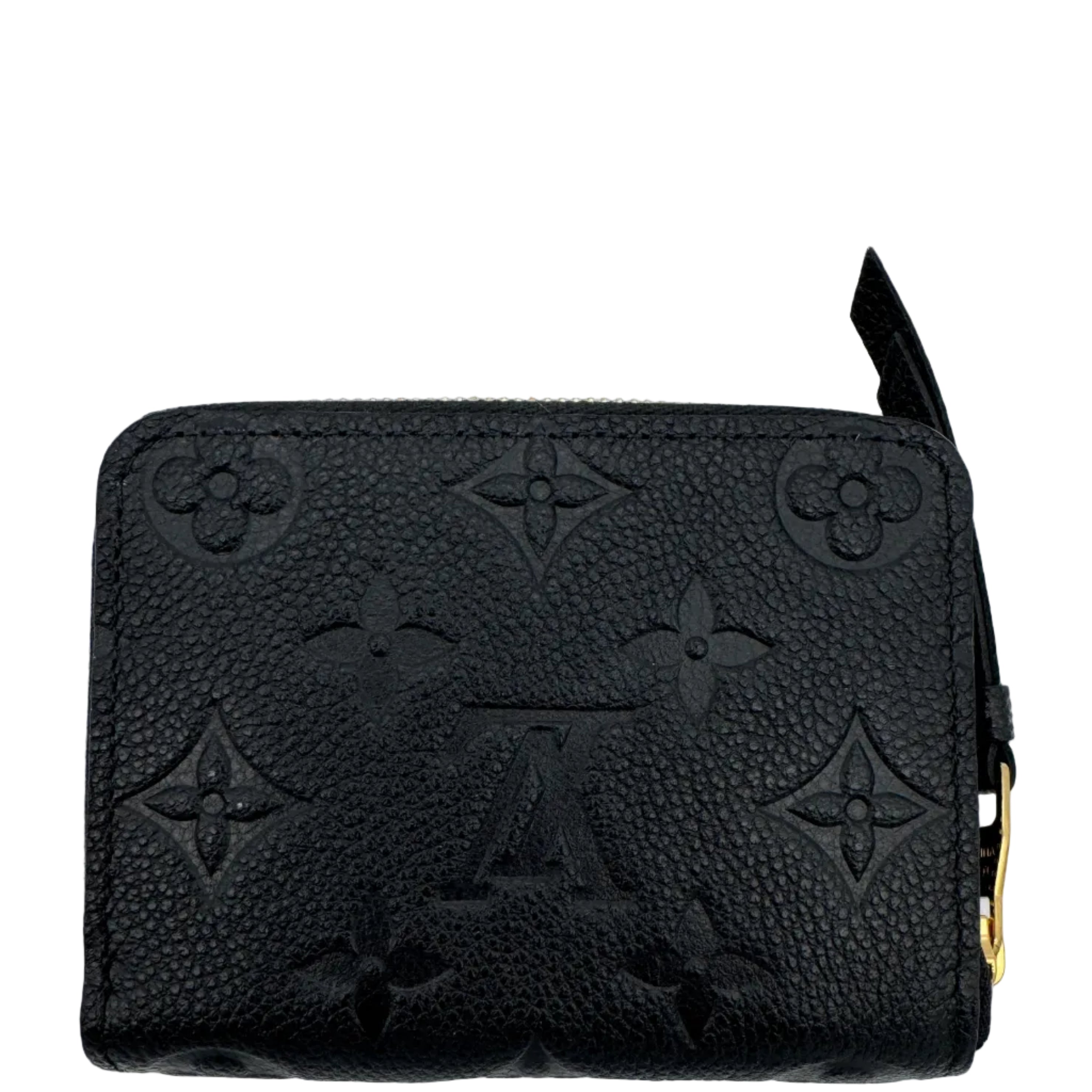 Louis Vuitton Zippy Coin Purse Black Monogram Empreinte Leather Wallet