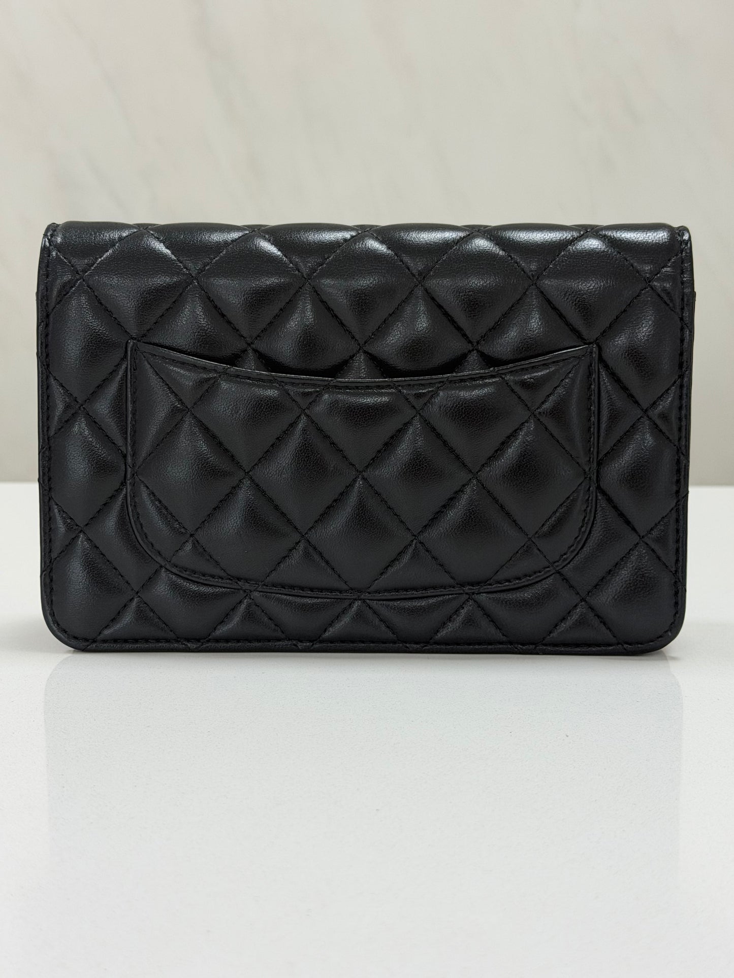 Chanel Wallet on Chain in Black Leather - PRE OWNED