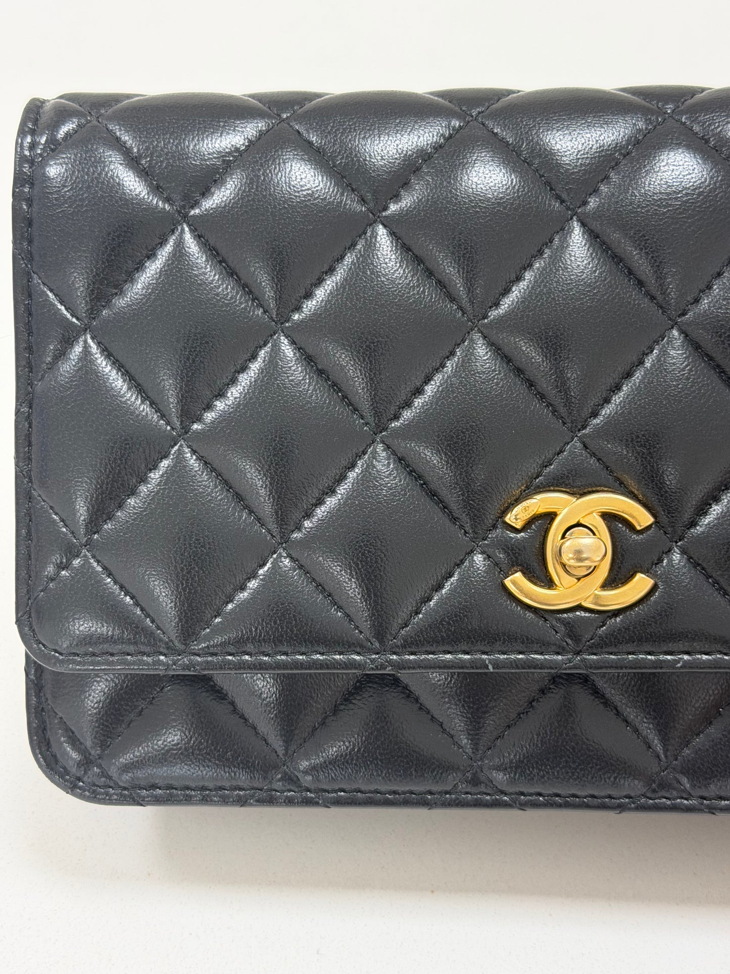 Chanel Wallet on Chain in Black Leather - PRE OWNED