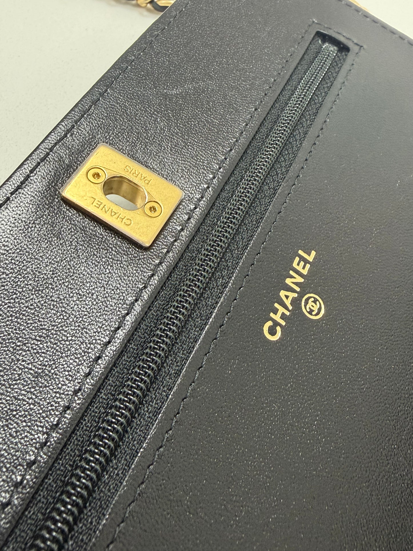 Chanel Wallet on Chain in Black Leather - PRE OWNED
