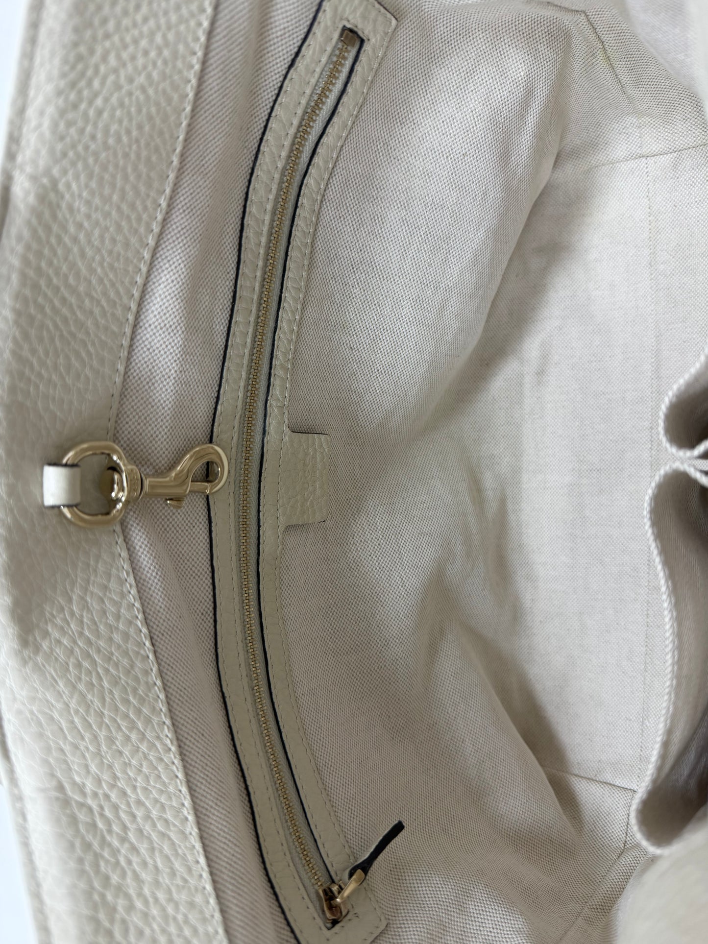 Gucci Bamboo Raffia Tote Bag White/Orange - PRE OWNED