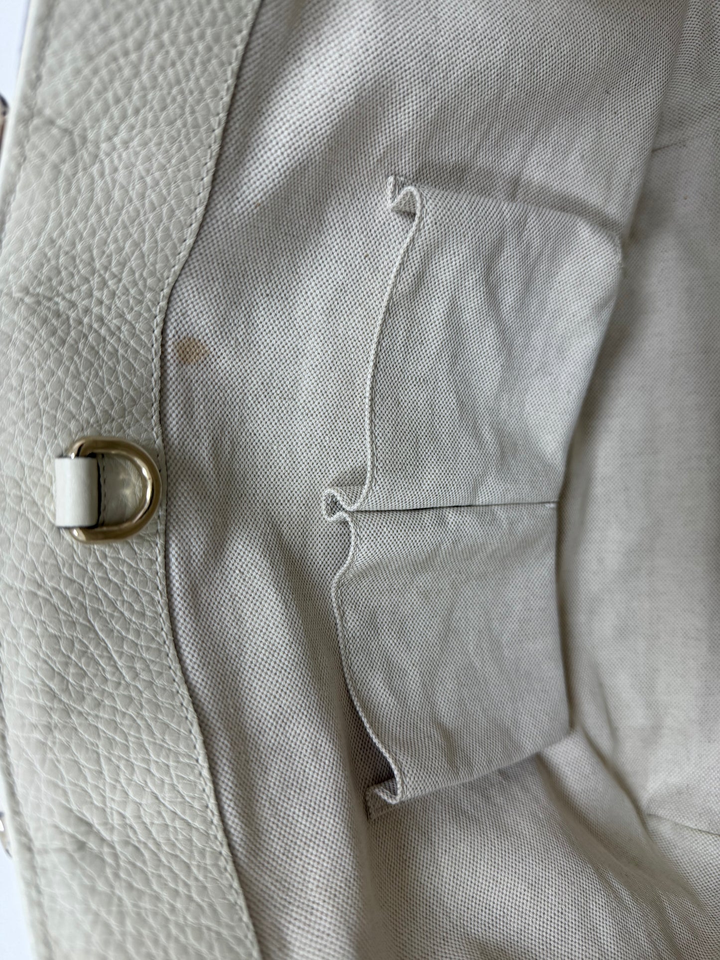 Gucci Bamboo Raffia Tote Bag White/Orange - PRE OWNED