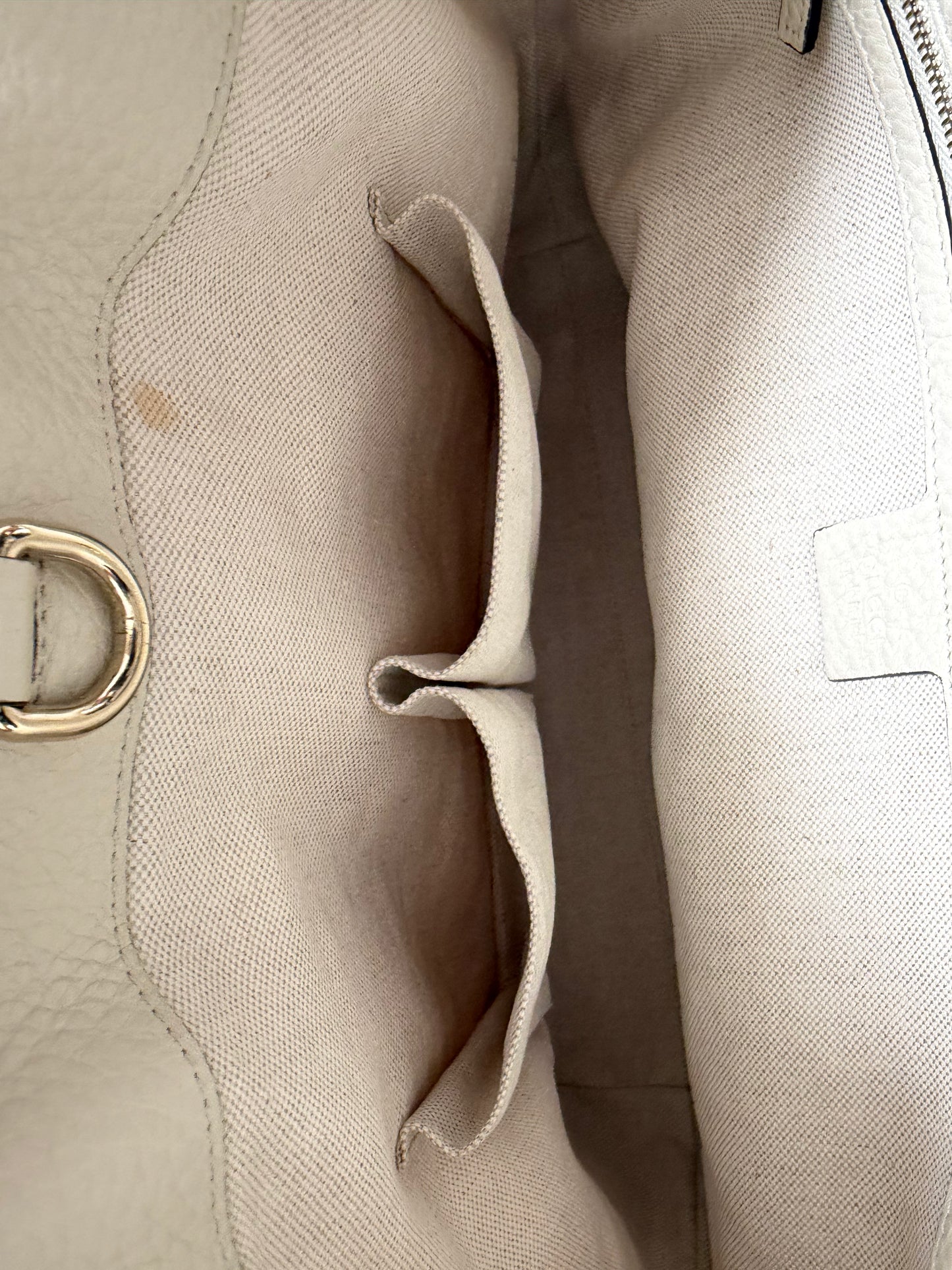 Gucci Bamboo Raffia Tote Bag White/Orange - PRE OWNED