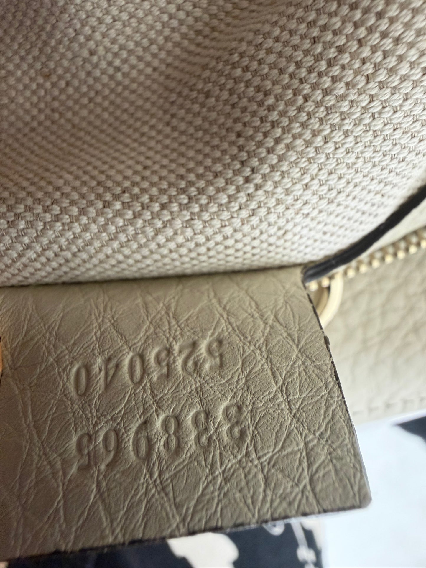 Gucci Bamboo Raffia Tote Bag White/Orange - PRE OWNED