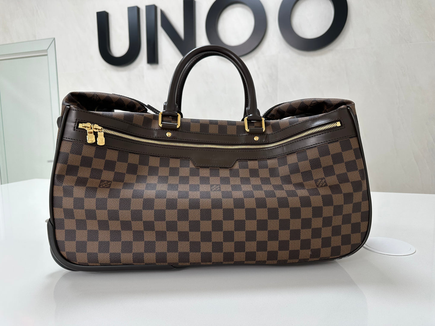Louis Vuitton Eole 50 Damier Ebene Rolling Duffle with Hidden Handle - Pre Loved