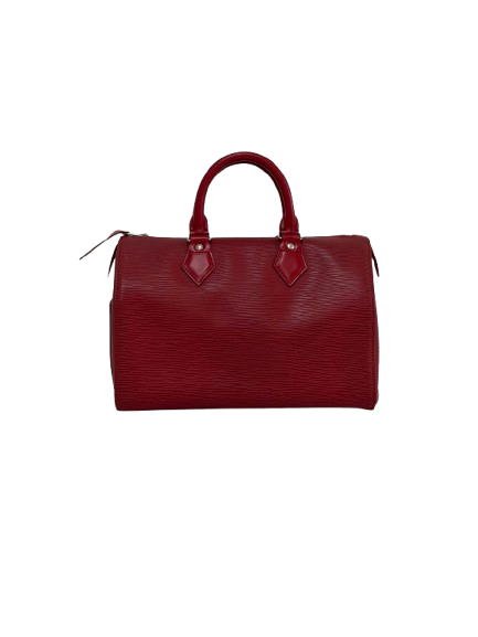 LOUIS VUITTON Epi Speedy 25 Hand Bag Castilian Red M43017 LV Auth 139881