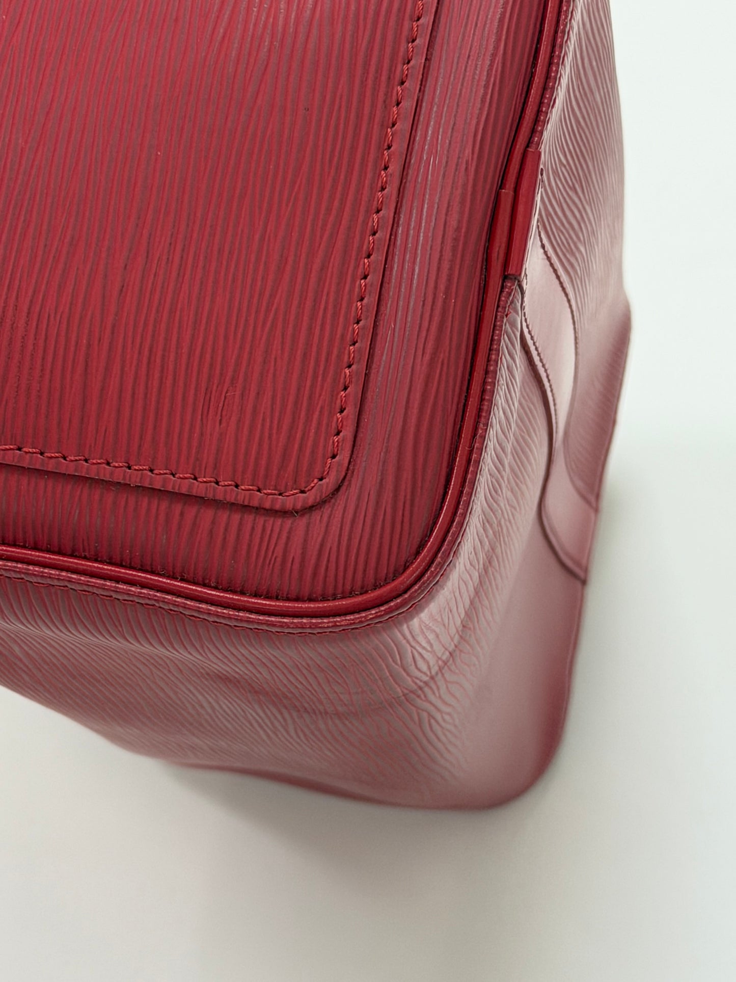 LOUIS VUITTON Epi Speedy 25 Hand Bag Castilian Red M43017 LV Auth 139881