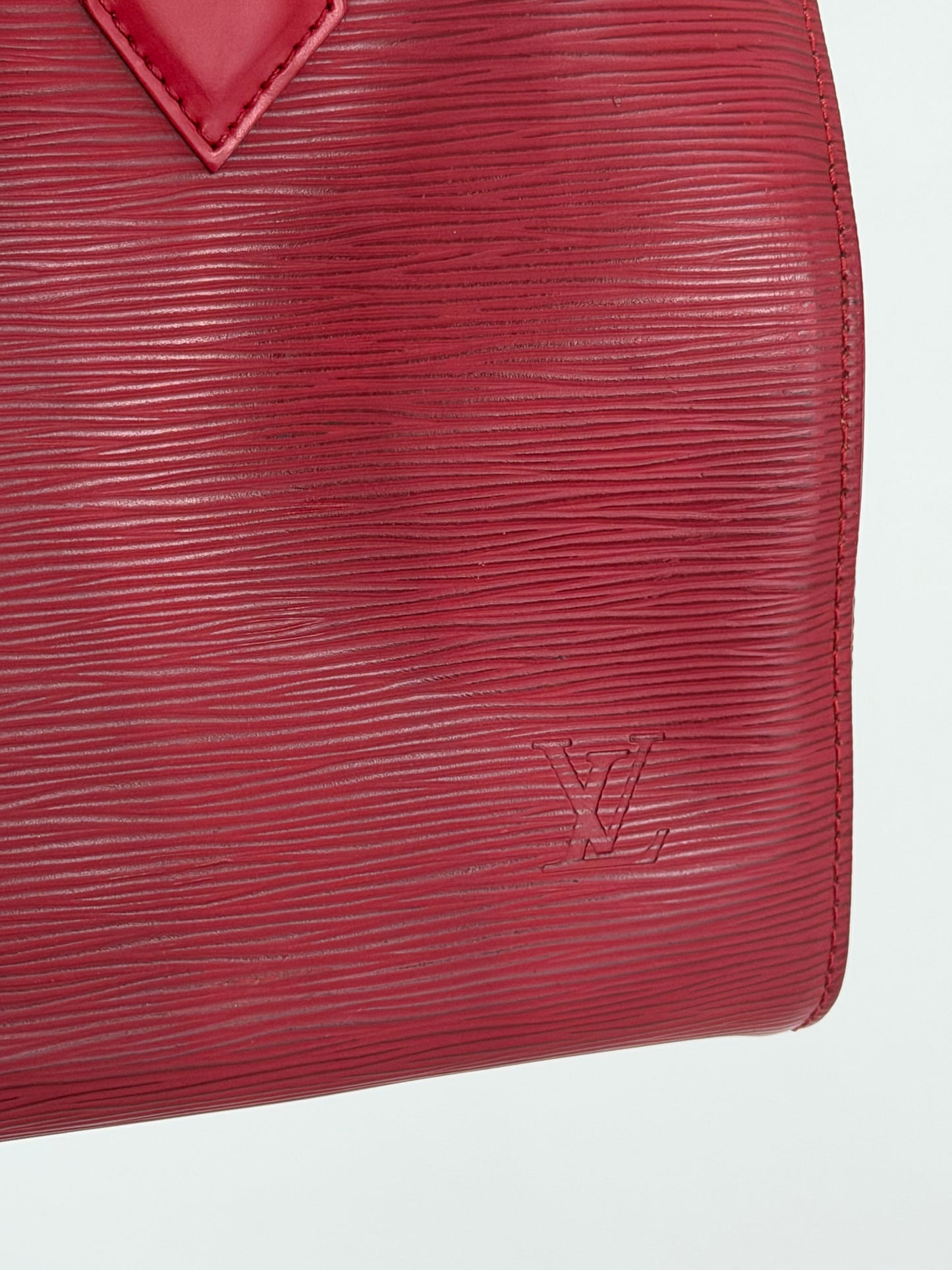 LOUIS VUITTON Epi Speedy 25 Hand Bag Castilian Red M43017 LV Auth 139881