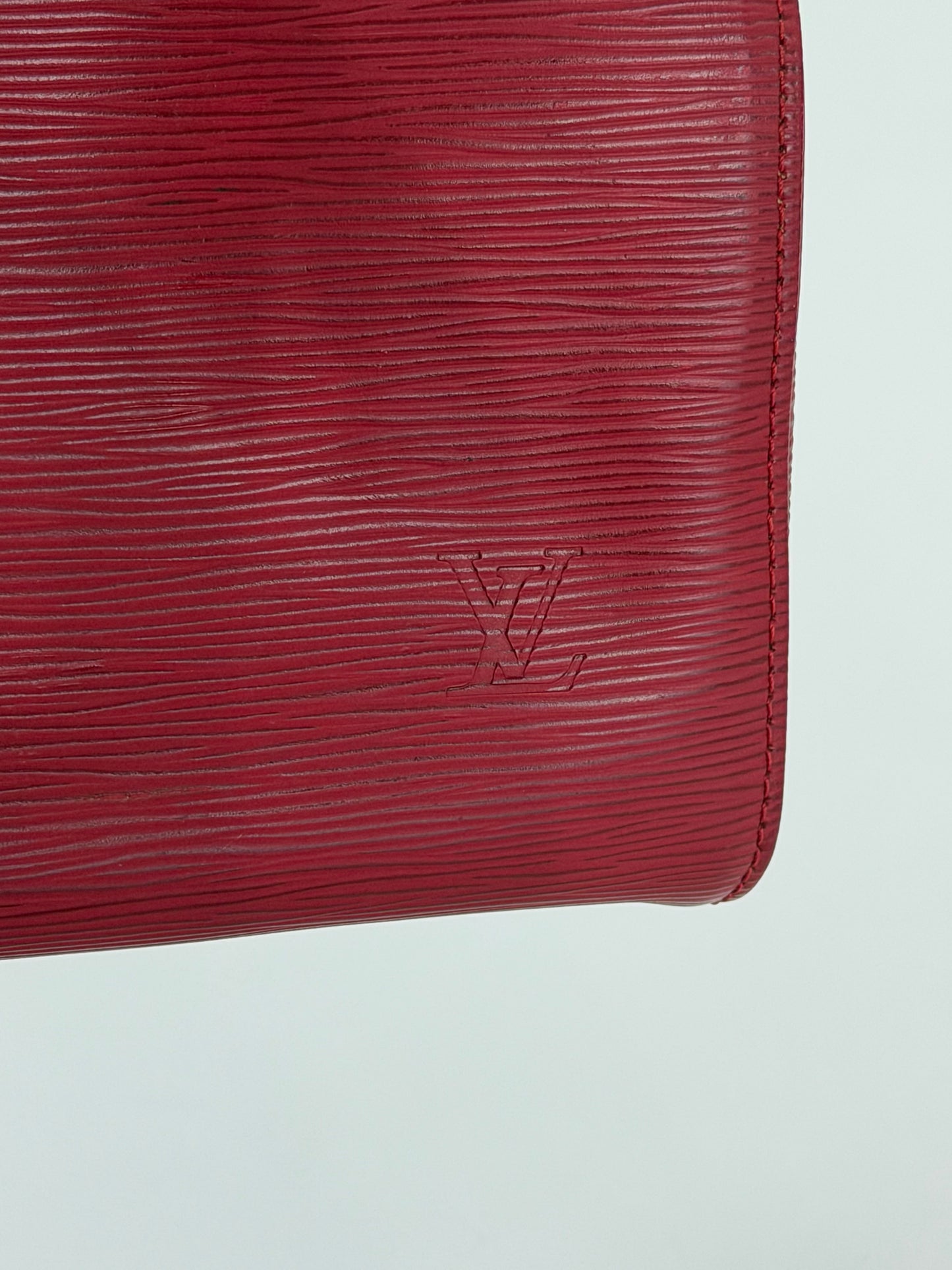 LOUIS VUITTON Epi Speedy 25 Hand Bag Castilian Red M43017 LV Auth 139881