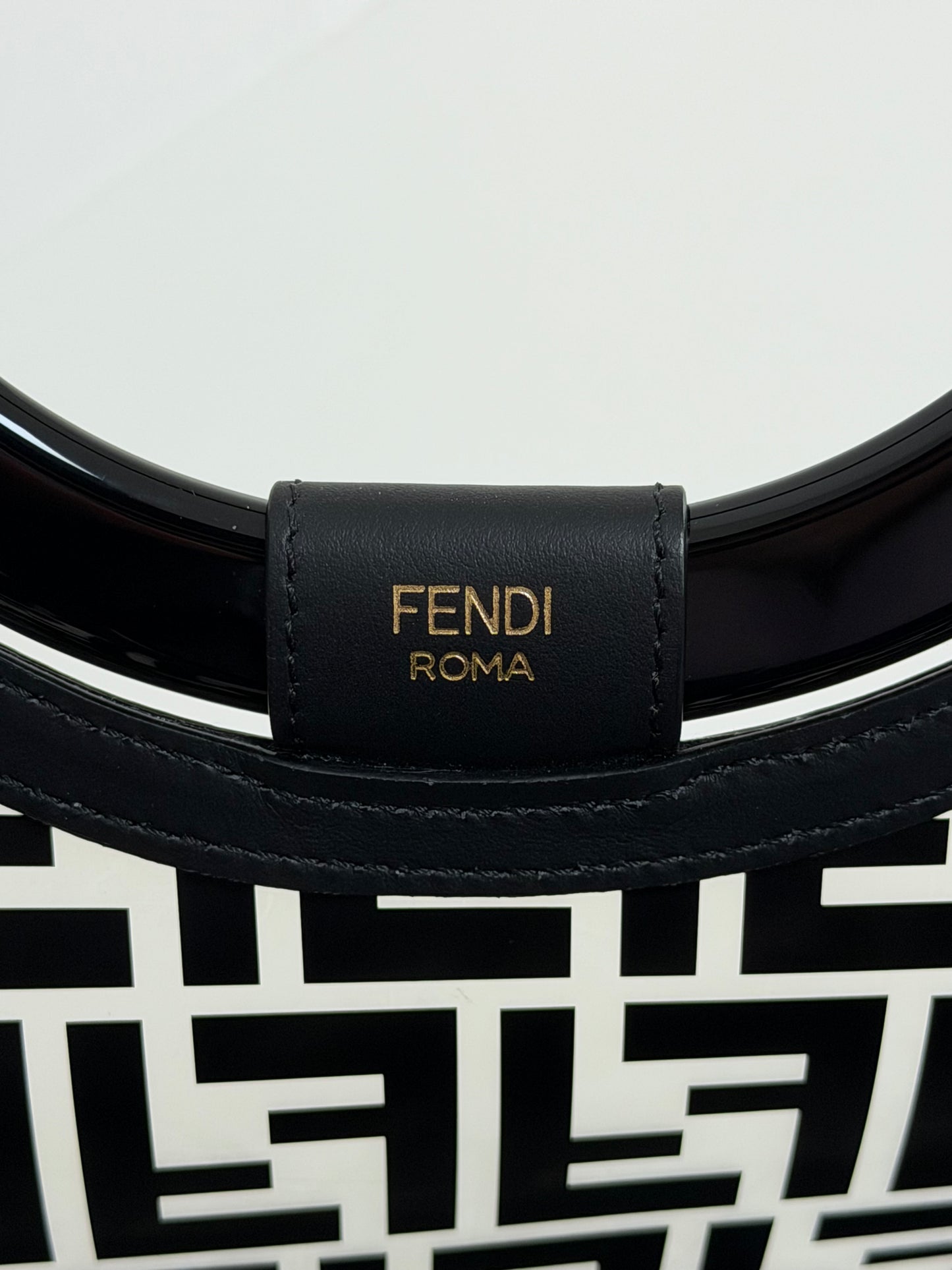 Fendi Black/Clear FF PVC and Leather Runaway Tote - PRE OWNED