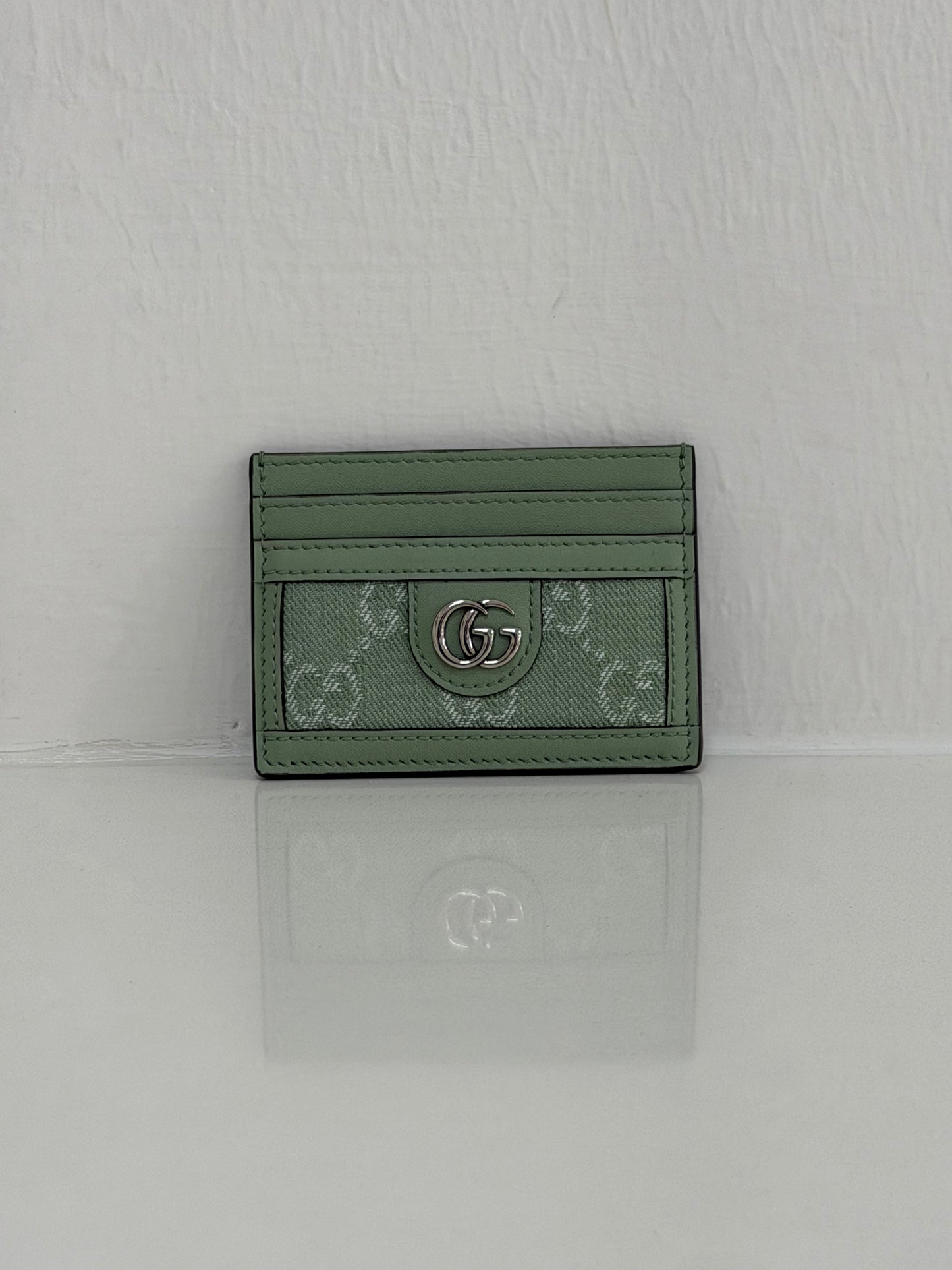 Gucci Ophidia Denim Card Holder - PRE OWNED